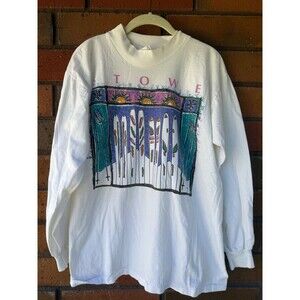 Vintage Stowe Mountain Graphic Shirt Skiing 90s Long Sleeve USA Vermont | Medium